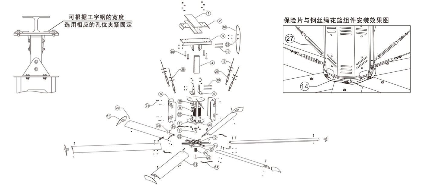 工業(yè)風(fēng)扇結(jié)構(gòu)圖